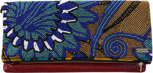Beaded Fold Over Bag LG