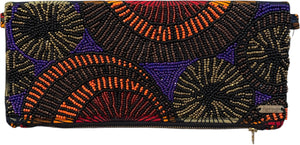 Beaded Fold Over Bag LG