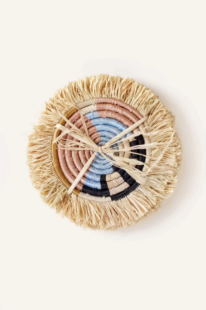 Set of 4 Abstract Form Fringe Coasters
