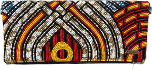 Beaded Fold Over Bag LG