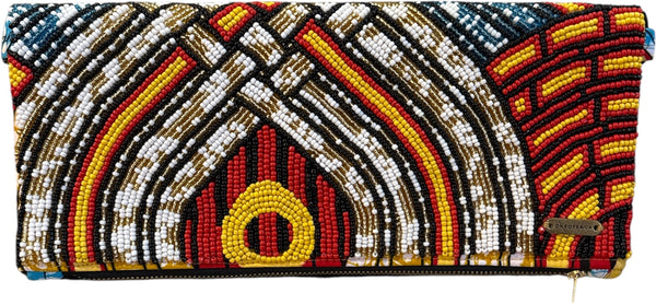 Beaded Fold Over Bag LG