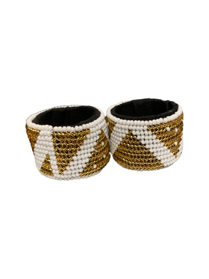 Wide Beaded Napkin Rings