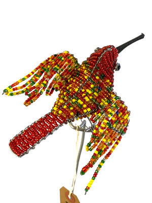 Beaded Bird Garden Stick