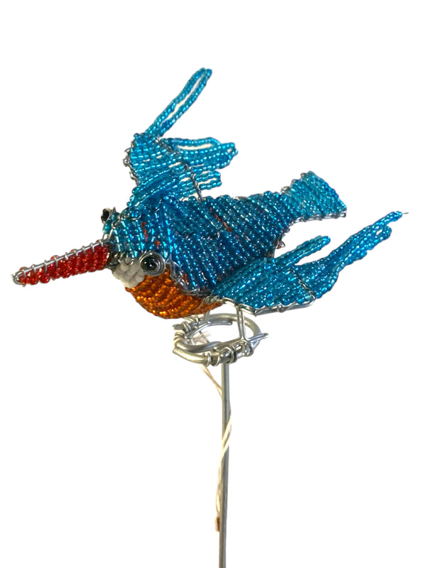 Beaded Bird Garden Stick