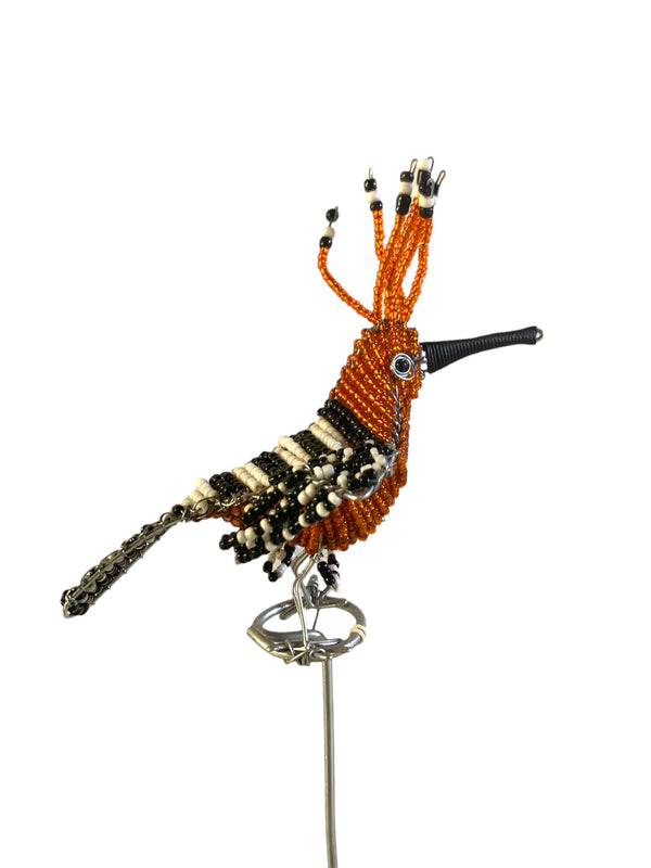 Beaded Bird Garden Stick
