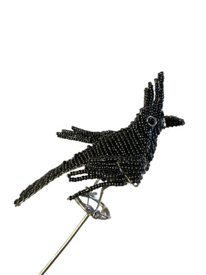 Beaded Bird Garden Stick