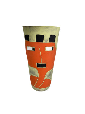 Large Green Clementina Face Vase