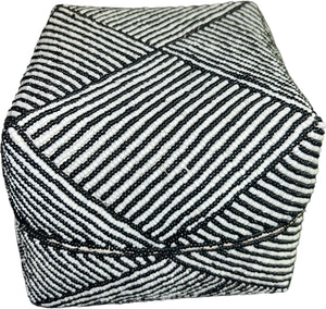 Small Hand Beaded Square Basket