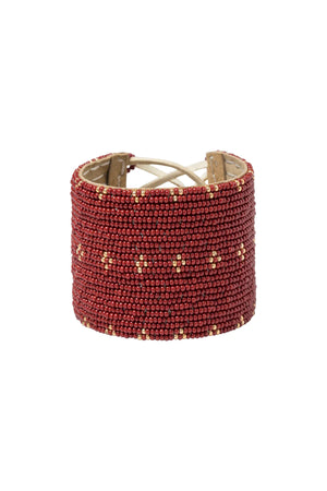 Narrow 3 Dot Triangle Leather Bracelet