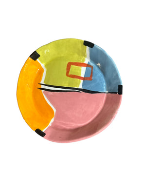 Clementina Abstract Painted Wall Plates - Large