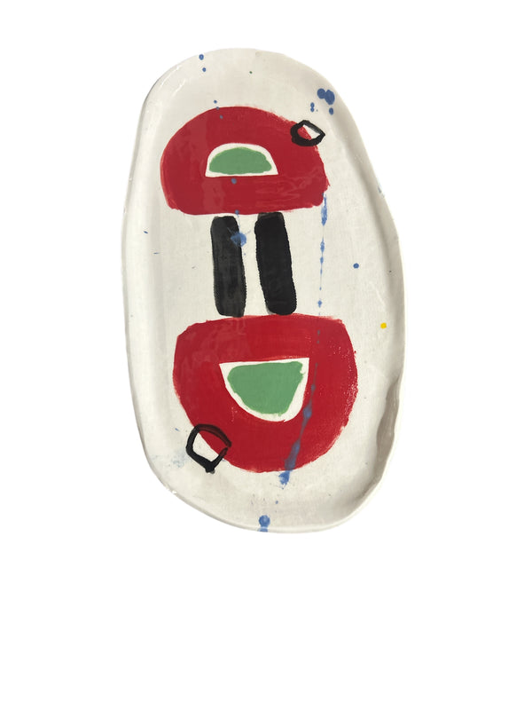 Clementina Abstract Painted Wall Plates - Large