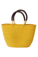 Tote Basket with Leather Handles