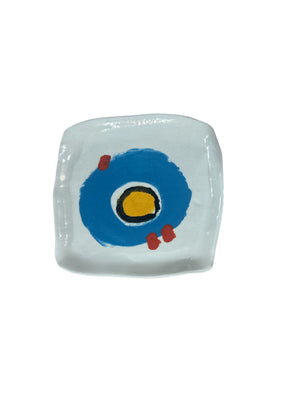 Clementina Abstract Painted Wall Plate - Medium
