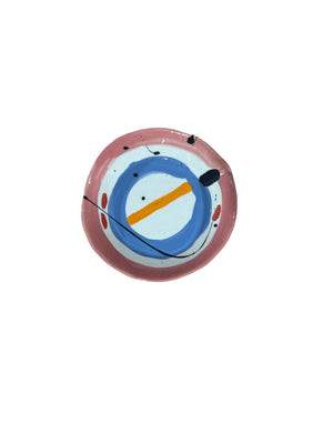 Clementina Abstract Painted Wall Plate - Medium