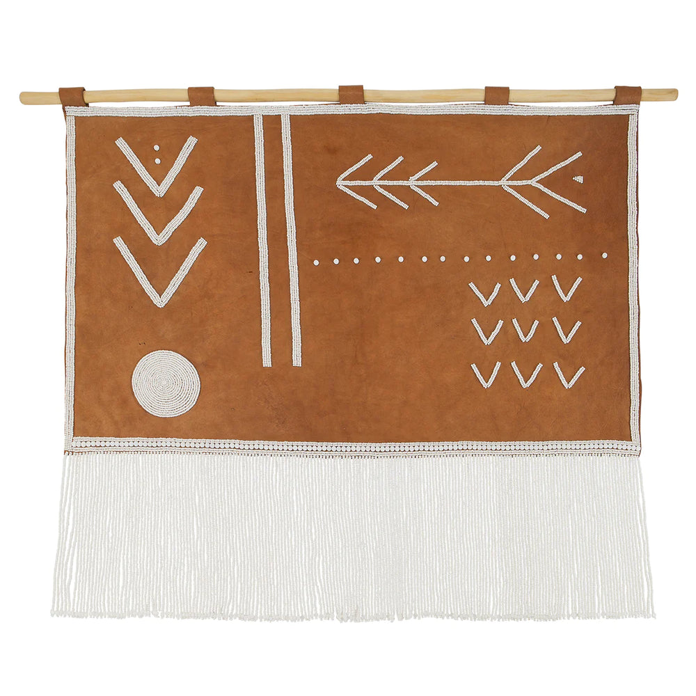 Tapestry Leather Wall Hanging