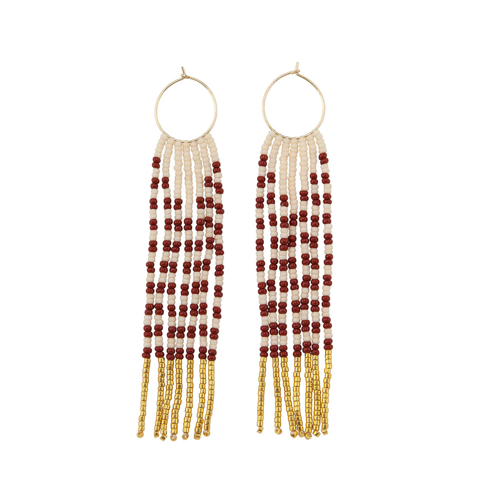 Pembetatu Zebra Hoop Earrings