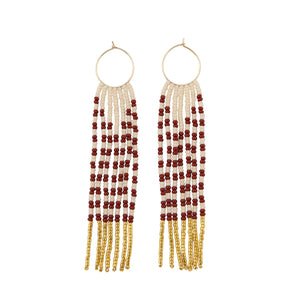 Pembetatu Zebra Hoop Earrings