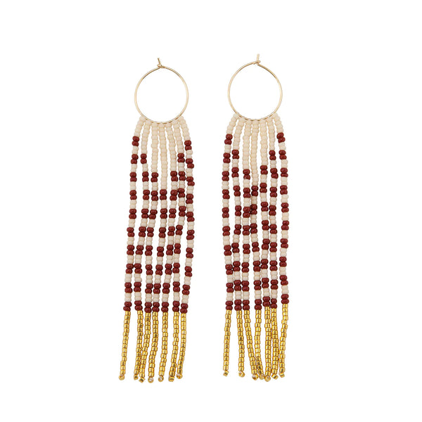Pembetatu Zebra Hoop Earrings