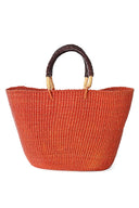 Tote Basket with Leather Handles