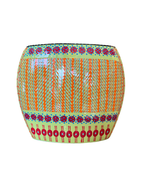 Large Flat Vase 9"