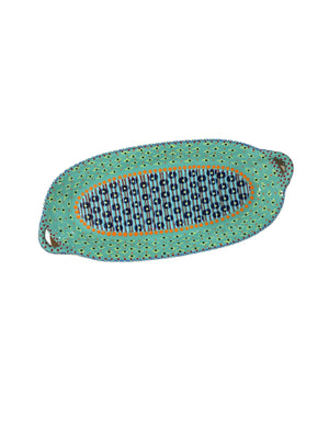 Oval Vegetable Platter with Handles 15"