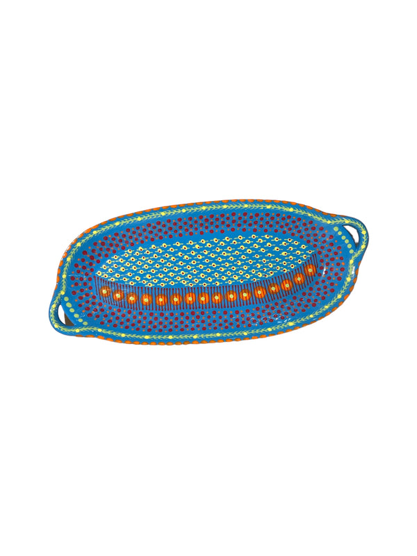 Oval Vegetable Platter with Handles 15"