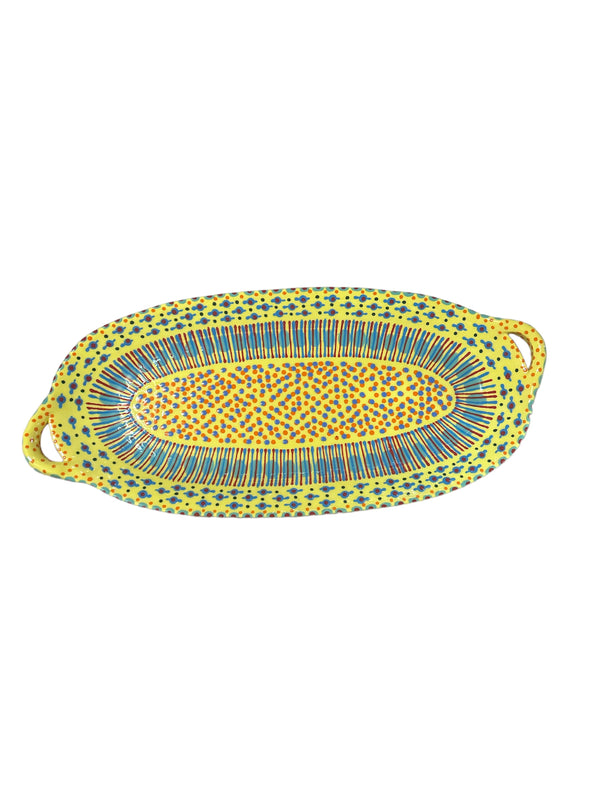 Oval Vegetable Platter with Handles 15"