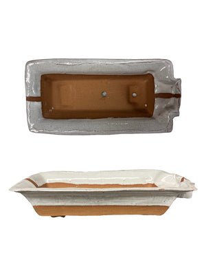 White & Natural Rectangle Planter