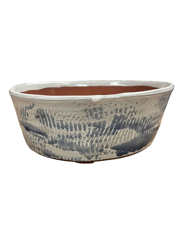 Large Blue & White Planter