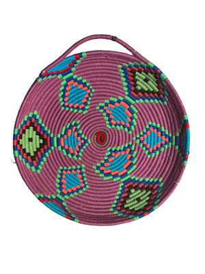 Pink & Neon Moroccan Flat Basket