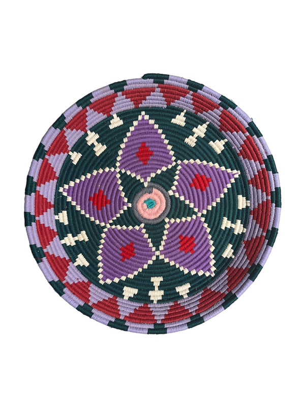 Purple & Grey Moroccan Flat Basket