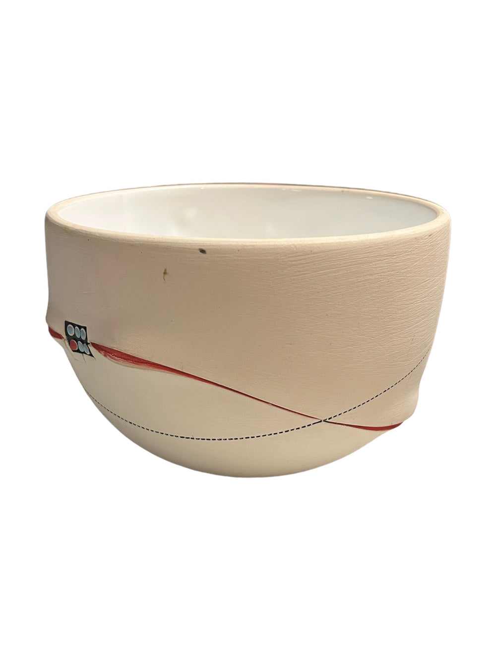Scarified Open Bowl.  H4.5"XW6.25"XD6.25"
