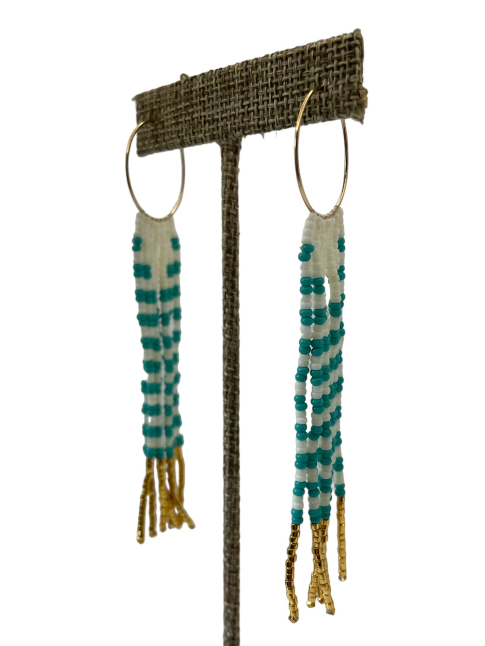 Pembetatu Zebra Hoop Earrings