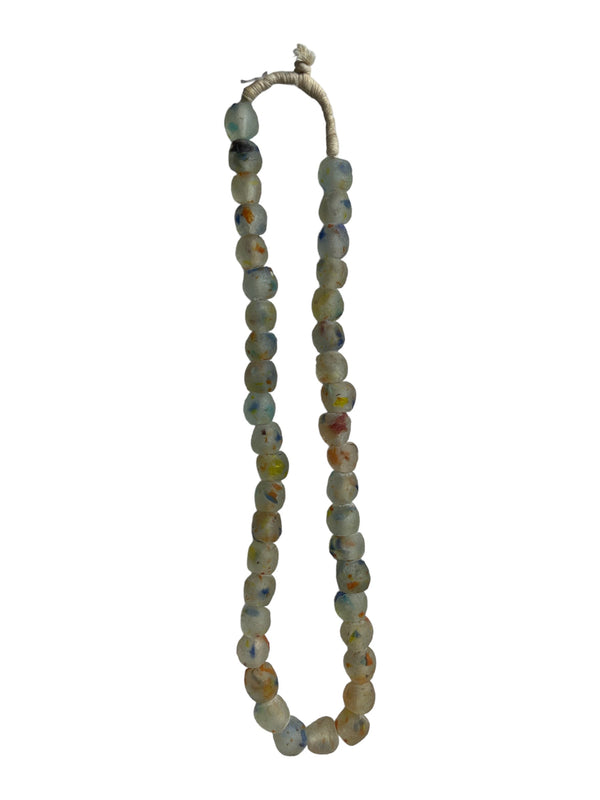 Ghanaian Speckled Glass Beads Necklace