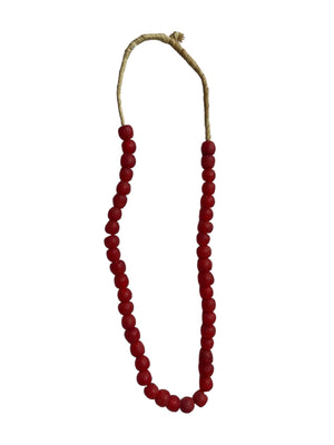 Ghanian Red Glass Bead Necklace
