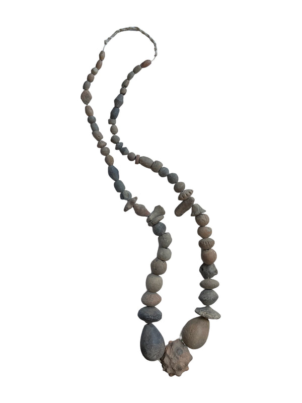 Old Senegal Clay Bead Necklace
