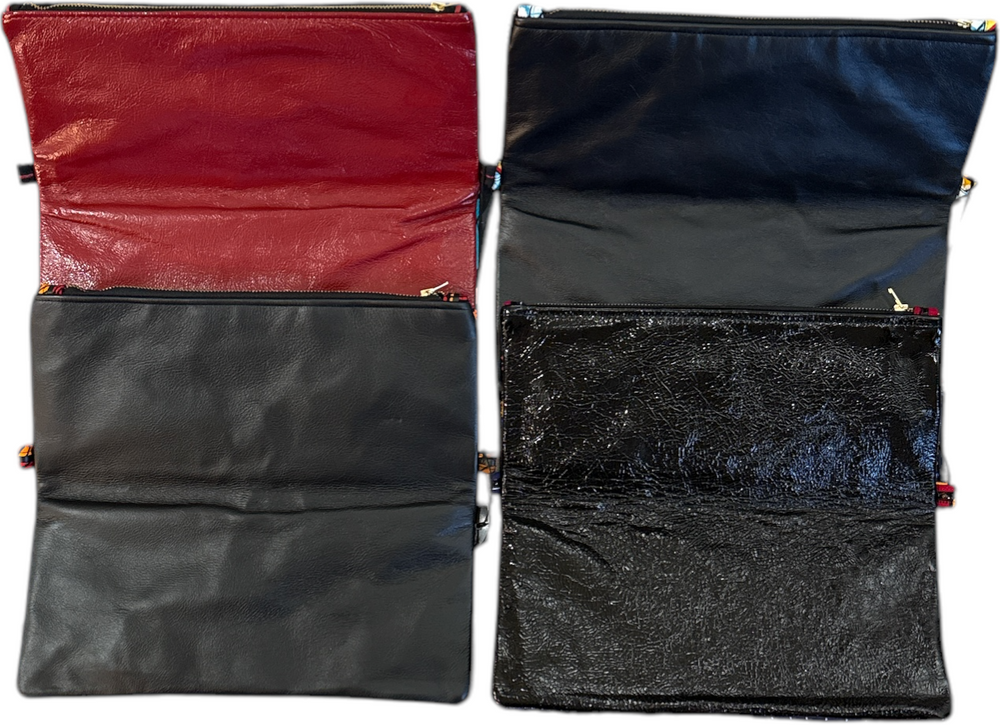 Beaded Fold Over Bag LG