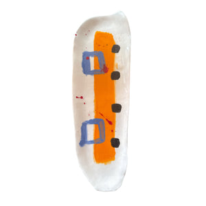 Clementina Abstract Painted Wall Plate - Medium