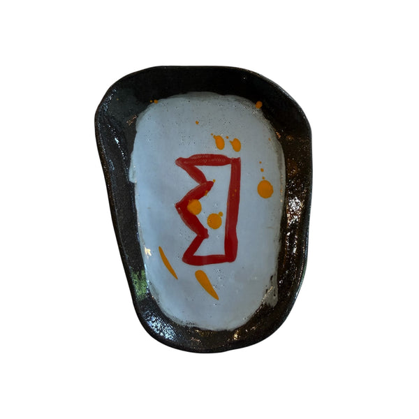 Clementina Abstract Painted Wall Plate - Xsmall