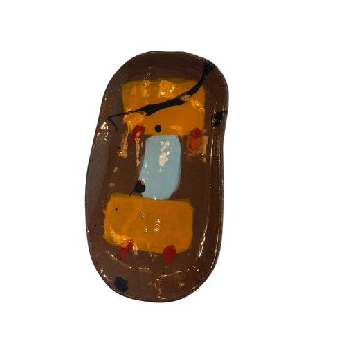 Clementina Abstract Painted Wall Plate - Xsmall