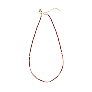 Zebra Pearl Crystal Necklace