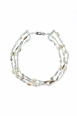 Rhino Snare and Vegetable Ivory Necklace