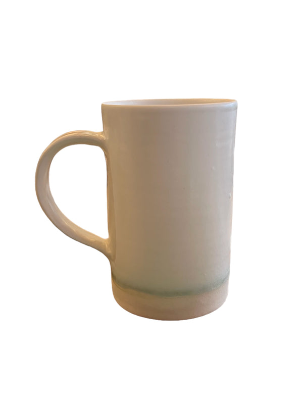 White Mug with Turquoise Line