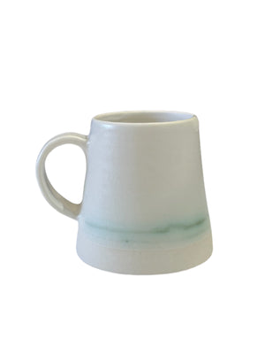 Porcelain Espresso Mug with Turquoise Line