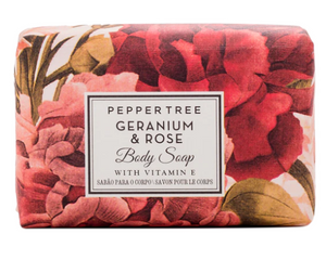 Geranium and Rose Body Soap Floral Collection