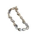 Horn Link & Pebble Necklace