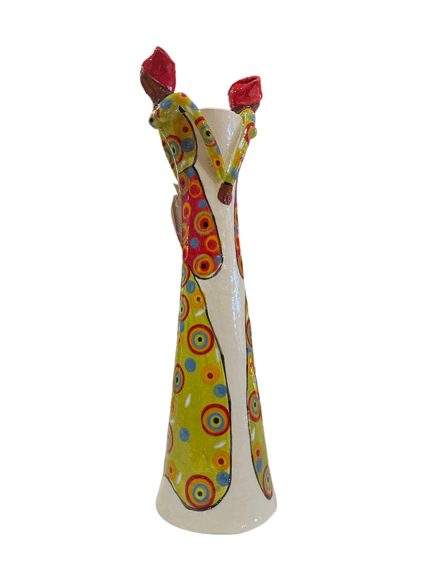 2 Lady Tall Vase