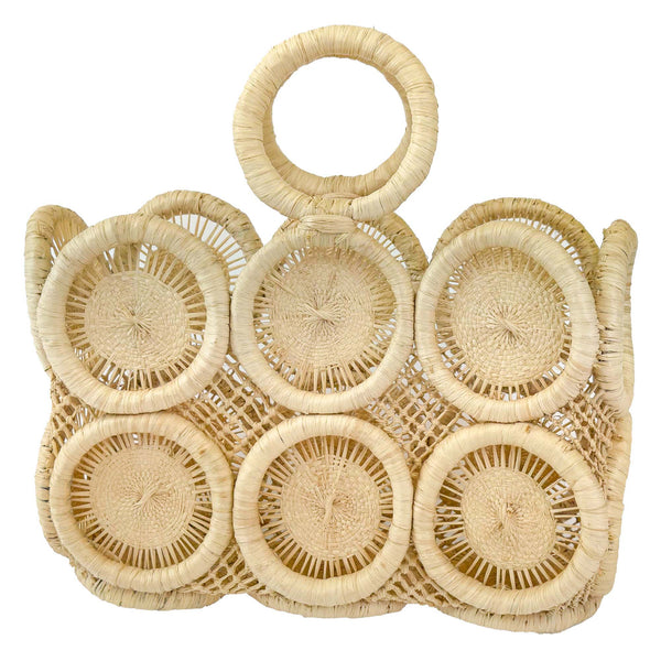 Handwoven Raffia Tote Basket — Uganda