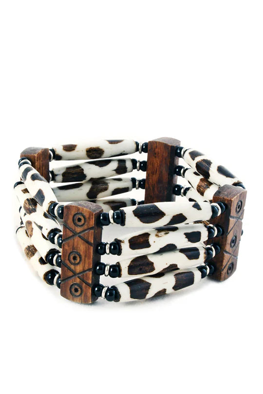 Fancy Batik African Cow Bine Bracelet