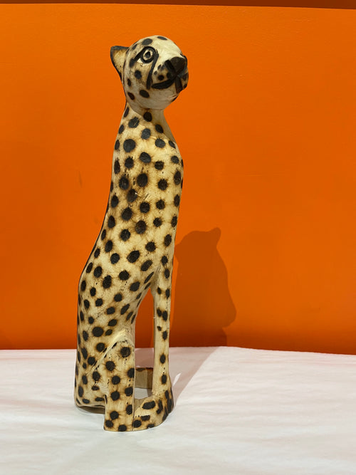 Hand-Carved Wood Cheetah